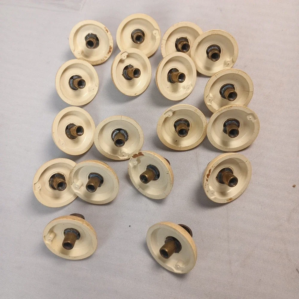 Vintage Lot of 9 Swan Neck Keeler Brass Handle Drawer Bail Pull N10846 MCM 4